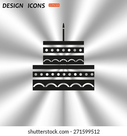 birthday cake icon. icon. vector design