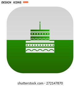 birthday cake icon. icon. vector design