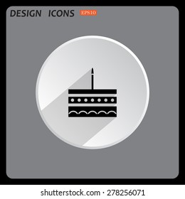 birthday cake icon. icon. vector design