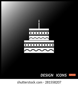 birthday cake icon. icon. vector design