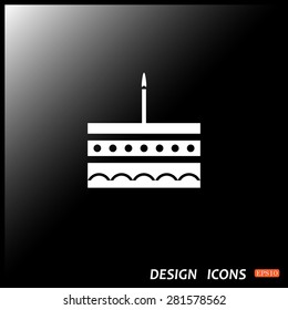birthday cake icon. icon. vector design