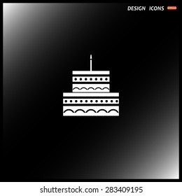 birthday cake icon. icon. vector design