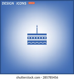 birthday cake icon. icon. vector design