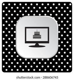 birthday cake icon. icon. vector design