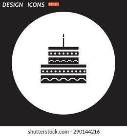 birthday cake icon. icon. vector design
