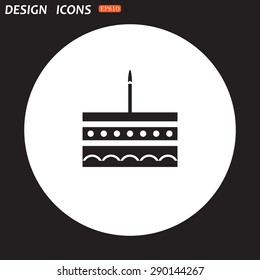 birthday cake icon. icon. vector design