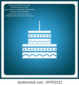 birthday cake icon. icon. vector design
