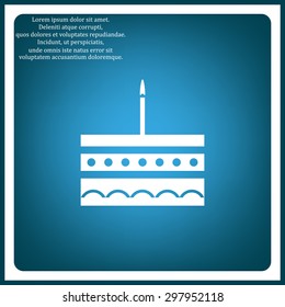 birthday cake icon. icon. vector design