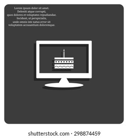 birthday cake icon. icon. vector design
