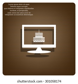birthday cake icon. icon. vector design