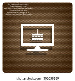 birthday cake icon. icon. vector design