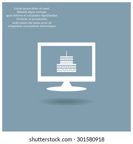 birthday cake icon. icon. vector design
