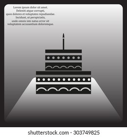 birthday cake icon. icon. vector design