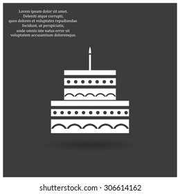 birthday cake icon. icon. vector design