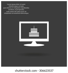 birthday cake icon. icon. vector design