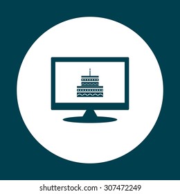 birthday cake icon. icon. vector design