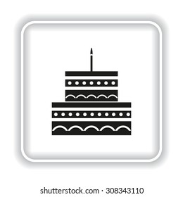 birthday cake icon. icon. vector design