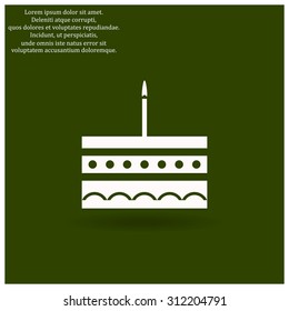 birthday cake icon. icon. vector design