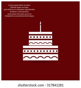 birthday cake icon. icon. vector design