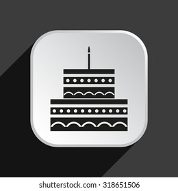 birthday cake icon. icon. vector design