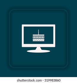 birthday cake icon. icon. vector design