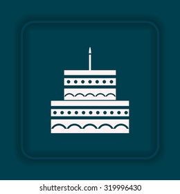 birthday cake icon. icon. vector design