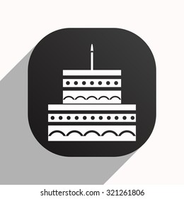 birthday cake icon. icon. vector design