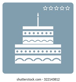 birthday cake icon. icon. vector design