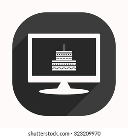 birthday cake icon. icon. vector design