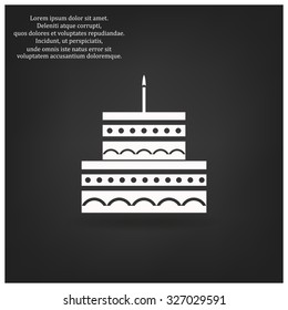 birthday cake icon. icon. vector design