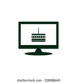 birthday cake icon. icon. vector design