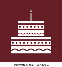 birthday cake icon. icon. vector design
