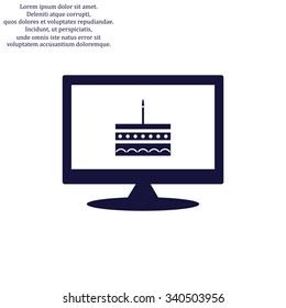 birthday cake icon. icon. vector design