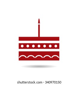 birthday cake icon. icon. vector design