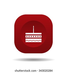 birthday cake icon. icon. vector design