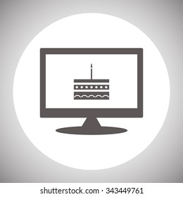 birthday cake icon. icon. vector design
