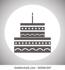 birthday cake icon. icon. vector design