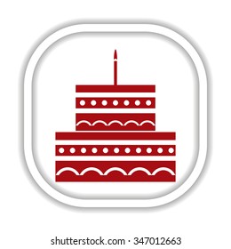 birthday cake icon. icon. vector design