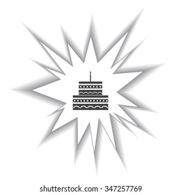 birthday cake icon. icon. vector design