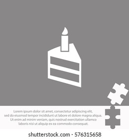 Birthday cake  icon Vector design.