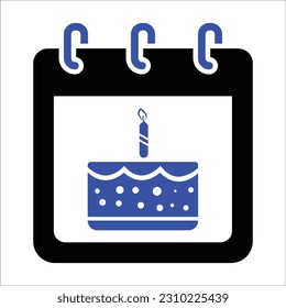 Birthday Cake Icon , Vector Graphics