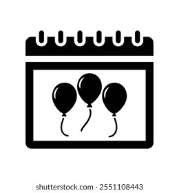 Birthday cake icon, Vector graphics