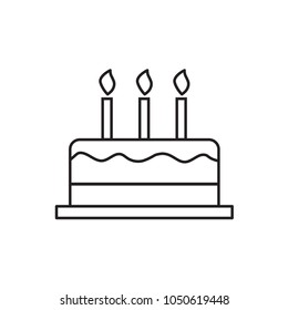 birthday cake icon- vector illustration