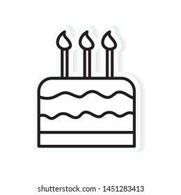 birthday cake icon- vector illustration