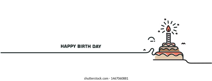 Birthday cake icon vector illustration. Happy birthday. Cake for birthday celebration with candles.