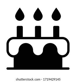 birthday cake icon vector illustration