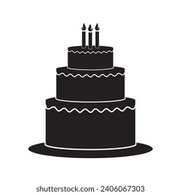 Birthday cake icon vector illustration design