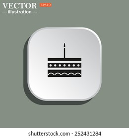 birthday cake icon. Vector illustration, EPS 10