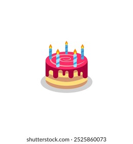 Birthday cake icon. Vector illustration design.