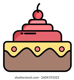 birthday cake icon vector illustration